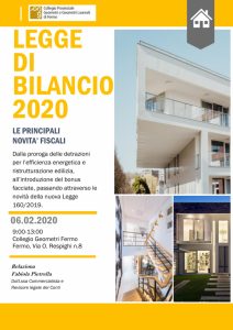 Novità edilizie e fiscalità 2020
