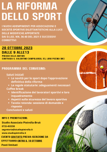 I nuovi adempimenti della Riforma dello Sport per ASD e SSD