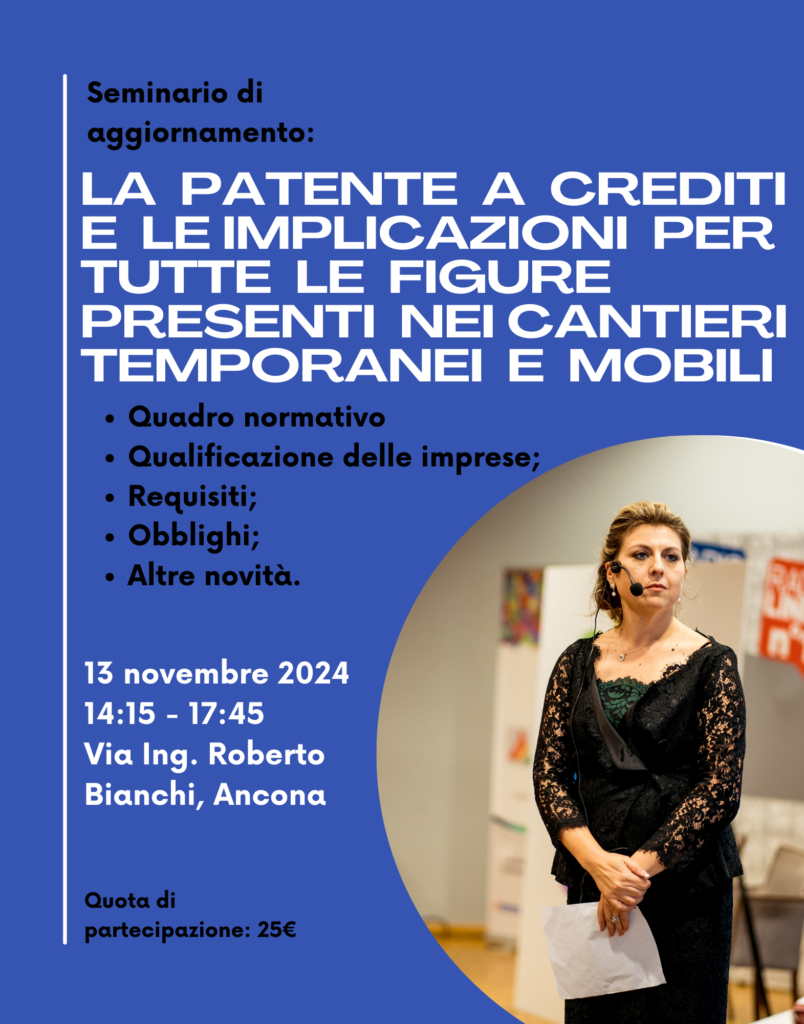 La patente a crediti e le implicazioni per tutte le figure presenti nei cantieri temporanei e mobili