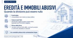 Cosa bisogna fare se ci sono immobili abusivi all'interno dell'eredità?