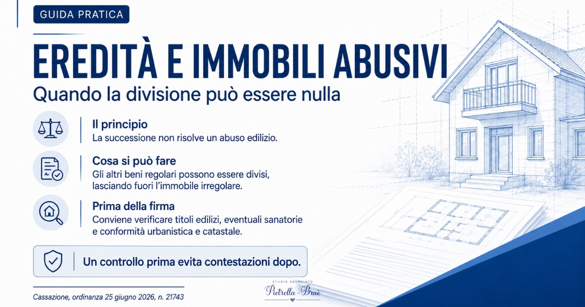 Cosa bisogna fare se ci sono immobili abusivi all'interno dell'eredità?