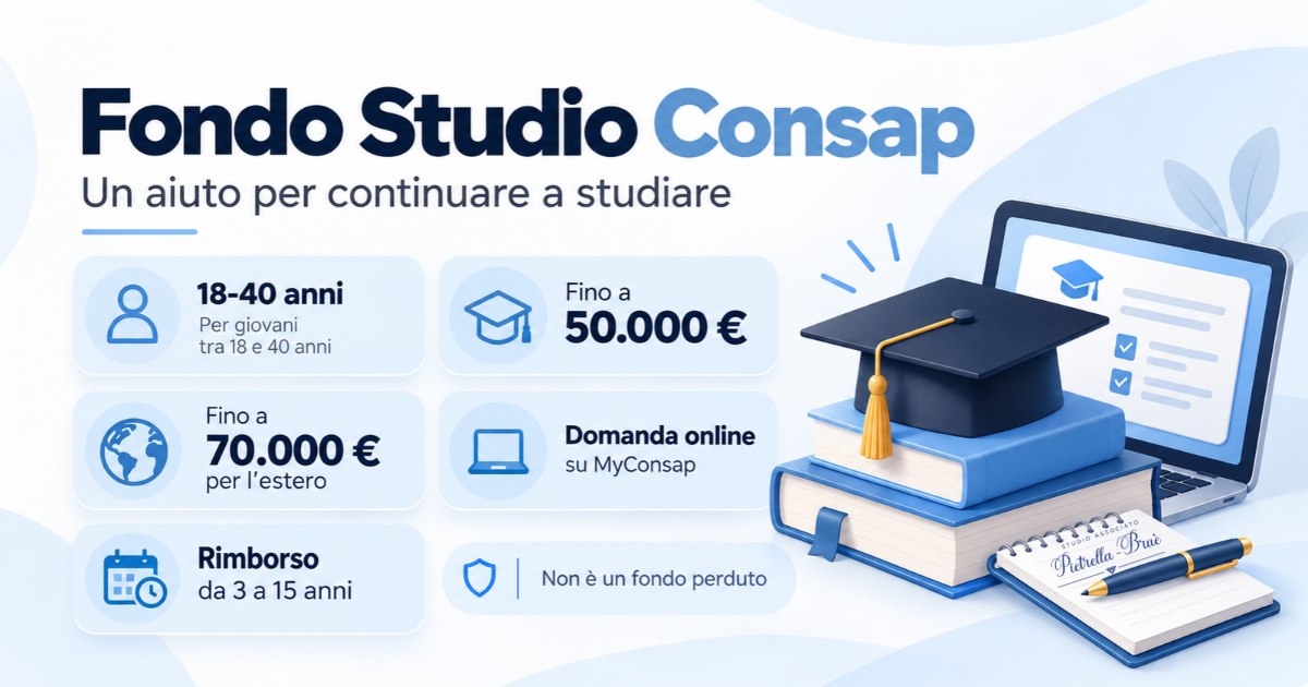 Come accedere al Fondo Studio Consap